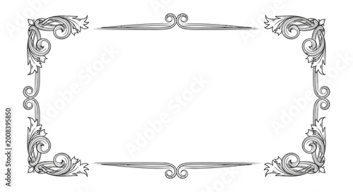 Photos Ornate Metal Frame Border Decoration.