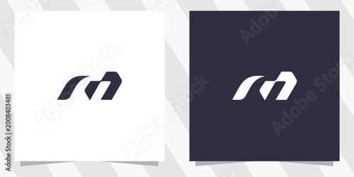 letter m logo design vector