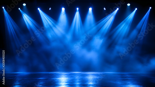 spotlights, blue, stage