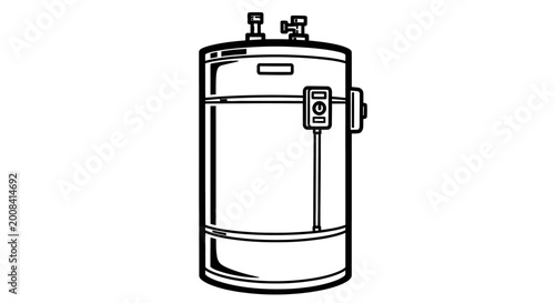 Water heater illustration isolated on white background for design resources