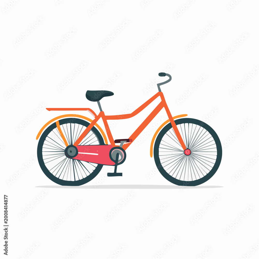 Fototapeta premium Orange Bicycle Illustration