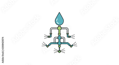Canvastavla Water Faucet with Single Drop Falling.