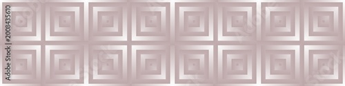 Seamless border pattern decorative frieze wall dusty pink pearly gradient square background