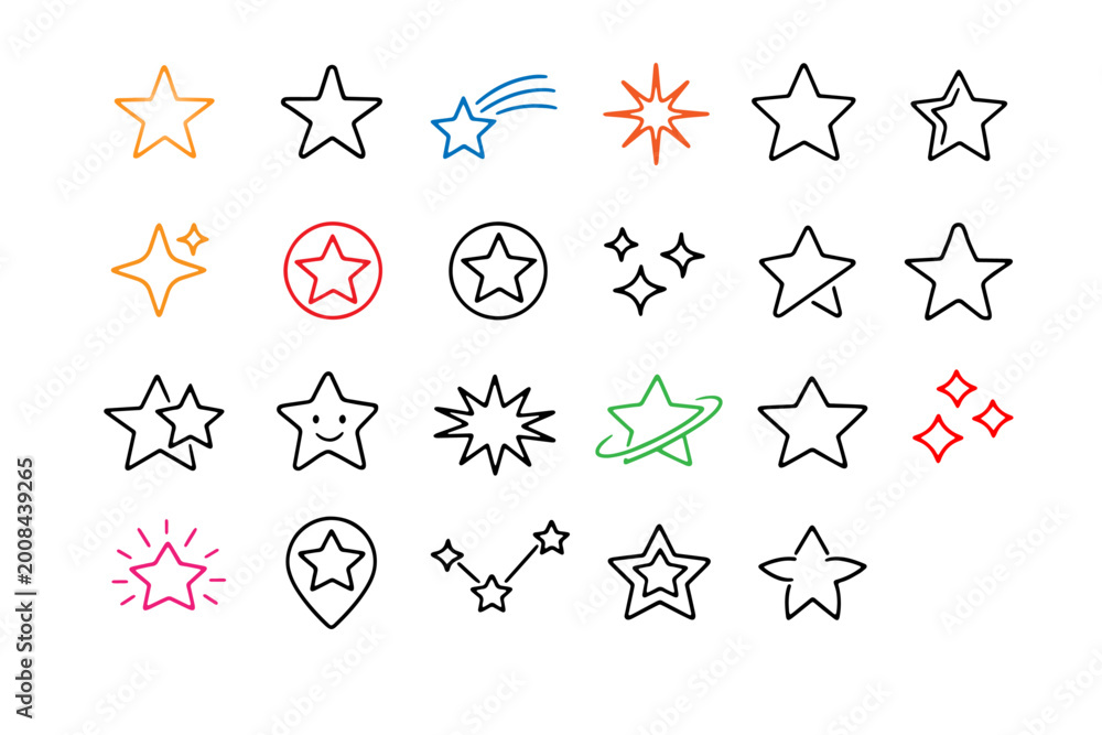 Obraz premium Star Icon Sheet