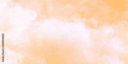 Cuadro en lienzo Soft peach background with white cloudy texture and subtle sparkle