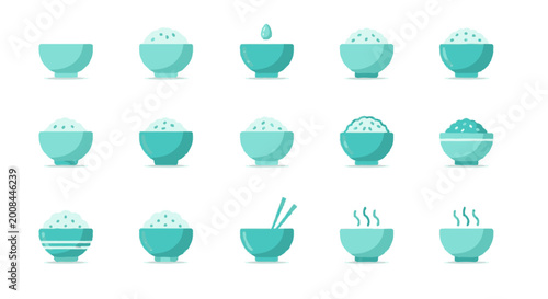 Fényképezés Collection of various soup bowls.