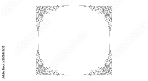 Valokuva Ornate floral border designs.