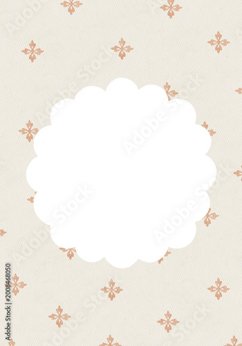 Watercolor vintage patterned frame