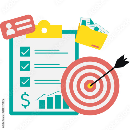 Bilde på lerret Professional Goal Tracker Icon