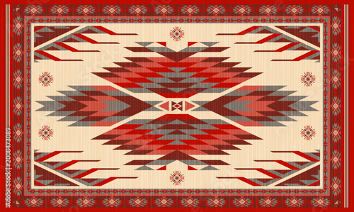 Bild auf Leinwand Ganado navajo rug traditional native american tribal pattern