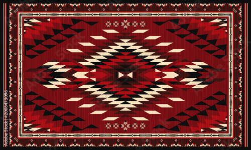 Fotografie Ganado navajo rug traditional native american tribal pattern