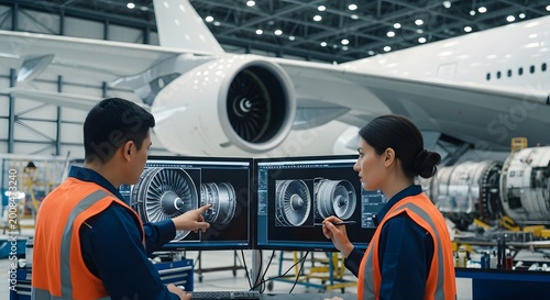 Engineered Future: Engineers Working on Aircraft Technology Simulations