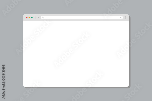 Fotografía Web browser mockup in light modern flat design
