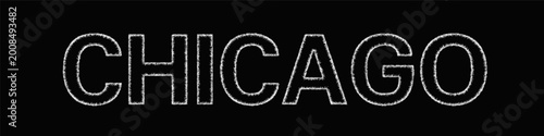 Bild auf Leinwand Sketch Chicago text design element