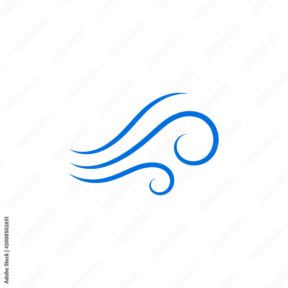 Obraz premium Outline Wind Illustration