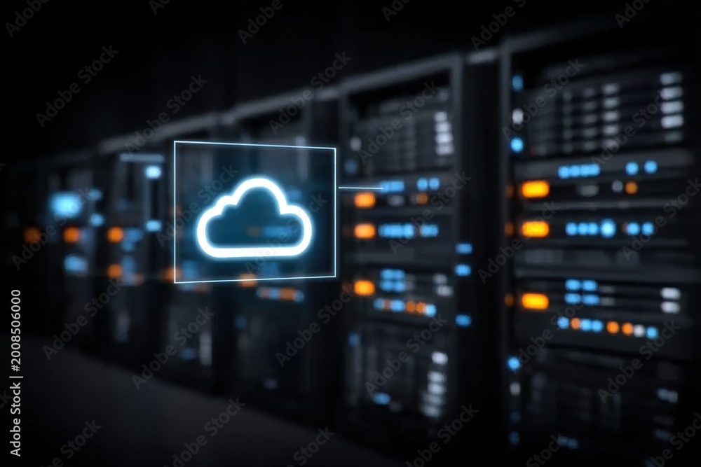 Fototapeta premium Every cloud computing network needs a scalable infrastructure to achieve the integration necessary for a tailored solution.