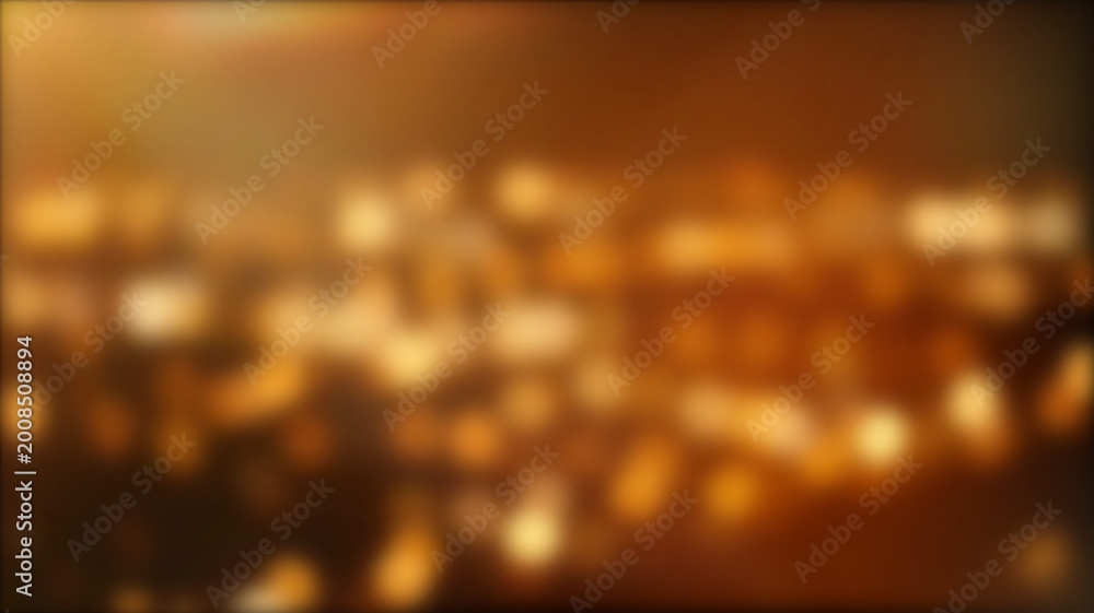 Fototapeta premium warm gold bokeh background with cozy and heavy blur