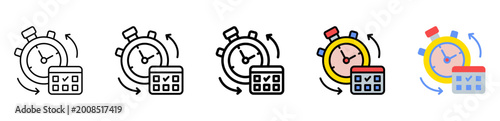 Konstfotografi Deadline Icon Collection With Different Styles And Colors