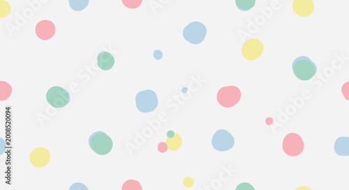 Fotografi Colorful Polka Dots Pattern Background.