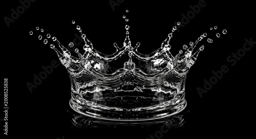 Water Crown Splash Droplets Crown.