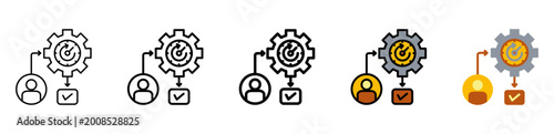 Konstfotografi Process Icon Collection With Different Styles And Colors