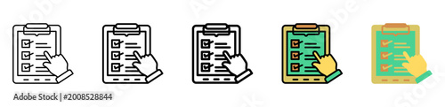 Verify Icon Collection With Different Styles And Colors