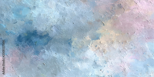 Slika na platnu Abstract watercolor background featuring a blue liquid wave texture with fresh w