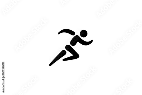 Dynamic Silhouette of a Runner in Motion.