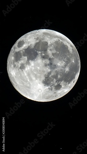 Moon Lunar Surface in Space.