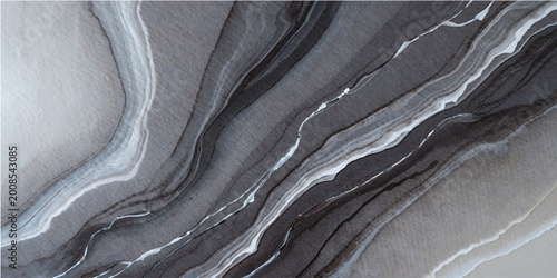 Photos Abstract background of swirling gray white black fluid art with metallic veins l