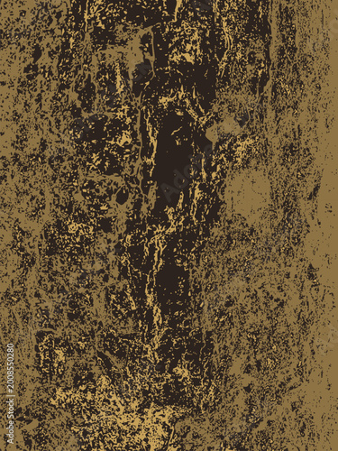Organic grunge texture background, distressed dark gold and brown rustic overlay