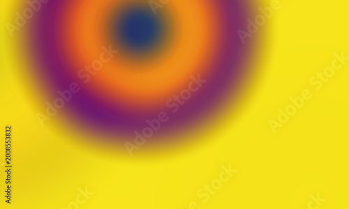 Abstract gradient background with colorful concentric circles, yellow and purple hues