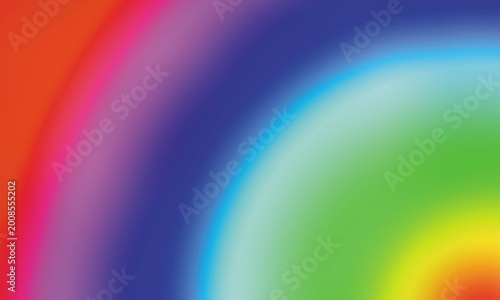 Abstract gradient background with colorful rainbow circles, modern design
