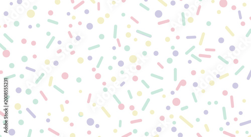 Tableau sur toile Colorful sprinkles on white background.