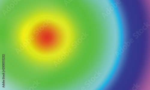 Abstract gradient background with colorful concentric circles, vibrant bokeh effect