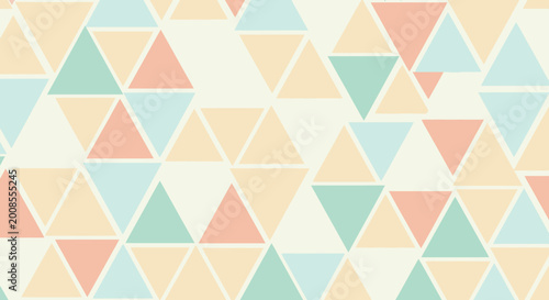 Schilderij op canvas Colorful Triangle Geometric Pattern Design.