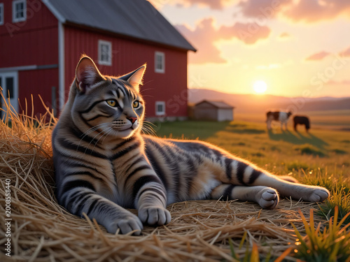 cat on the meadow