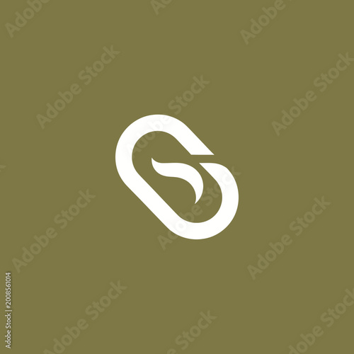 Abstract white organic shape with leaf motif.