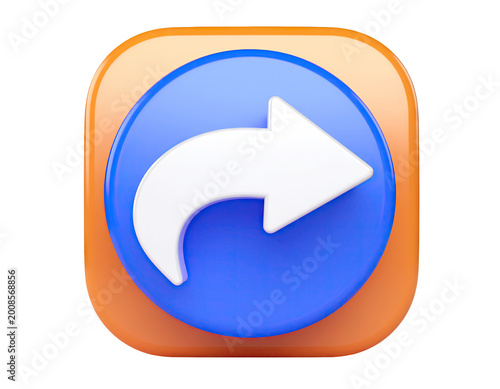 Free Download 3D Rendered Share Icon with Blue and Orange Layers - GFXLoad