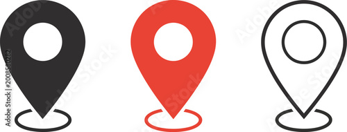Photos Map pin location icon set, modern map marker design collection, destination and
