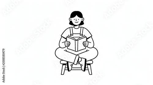 Simple Notion Style Illustration with Expressive Character Pose