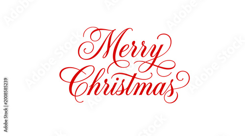 Merry Christmas Calligraphy Text