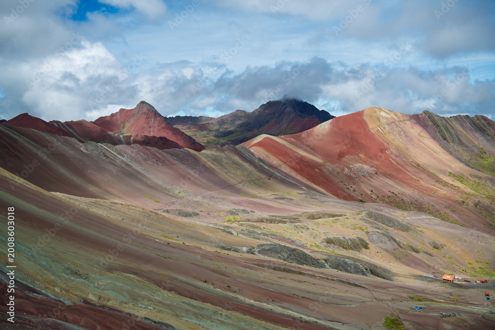 Obraz premium Majestic colorful rainbow mountain vinicunca breathtaking landscape view