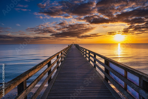 Evening atmosphere on the beach at Boltenhagen on the Baltic Sea