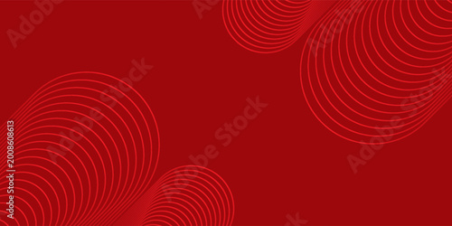 Red abstract background with glowing geometric lines. Modern shiny red gradient diagonal rounded lines  light good nice