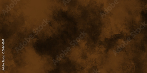 Canvas-taulu Eerie black background with billowing brown smoke on black background
