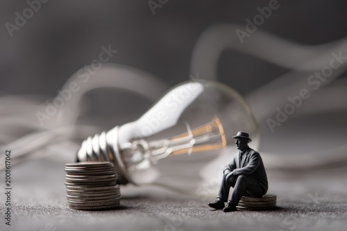 Concept of financial stress caused by energy crisis