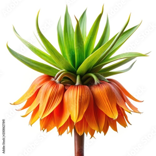 orange flower isolated on white