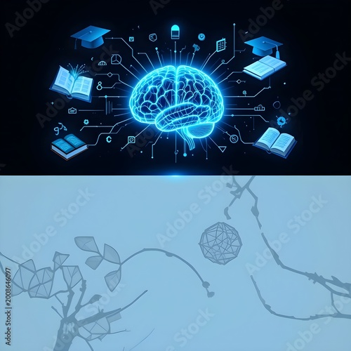 AI Personalized Learning and Education Technology Concept