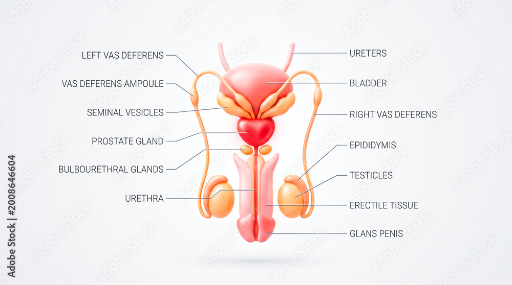 © MdAbdullahAl - Anatomy of the male reproductive system with labels © MdAbdullahAl - Anatomy of the male reproductive system with labels